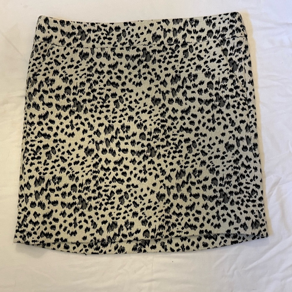 Loft Leopard Print Skirt